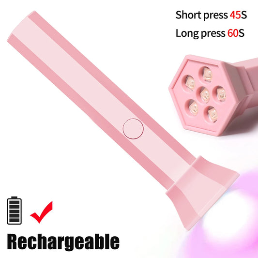 YIKOOLIN Mini UV Light for Gel Nails Small Nail Cure Light for Gel Polish Manicure USB Nail Dryer for Fast Curing Nail Lamp