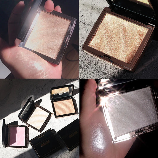 GUICAMI New Highlighter Makeup Shimmer Powder Highlighter Palette Base Illuminator Highlight Face Contour Golden Bronzer