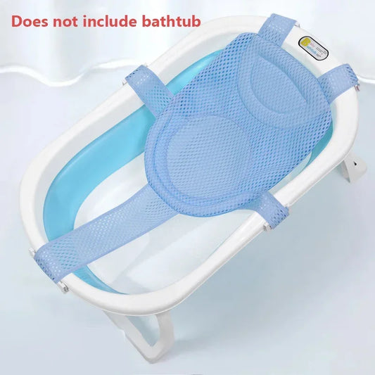 Newborn Bathtub Pillow Infant Anti-Slip Soft Comfort Body Cushion Baby Bath Seat Support Mat Foldable Bath Tub Pad & Chair