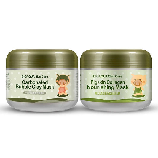 BIOAQUA Collagen Moisturizing Face Mask Deep Cleaning Blackhead Removal Oil Control Anti Wrinkle Facial Mask Mud Skin Care