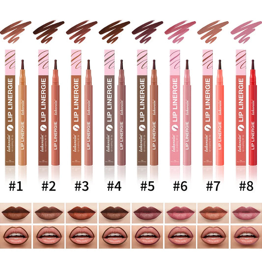 8 Colors Lip Lingerie Lip Liner Long Lasting Waterproof Stain Transfer Proof Smudge Resistant Color No Bleed Formula Cosmetics
