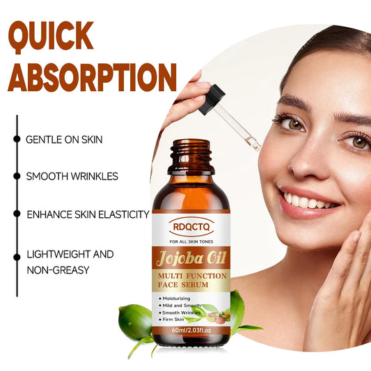 RDQCTQ Jojoba Oil Vitamin E Essential Oil Wrinkles,Brightens and Tightens the Skin, Moisturizes and Reduces Dullness 4In1 Skin