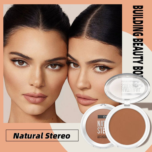 Contour Palette with Mirror Shadow Powder Bronzer Three-Dimensional Nose Shadow Repair Powder Facial Concealer Cosmetics Makeup
