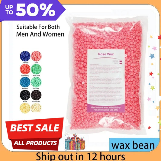 Wax Beans Hot Film Painless Waxing Beads Depilatory Hard Wax Beans Heating Wax Machine Bikini Face Body Hair Removal 500g/1000g