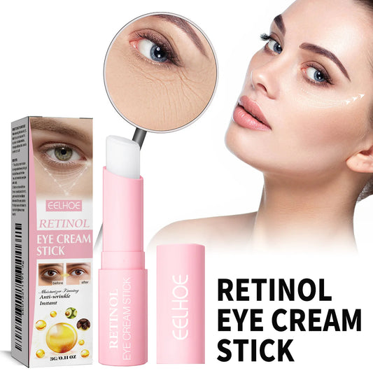 Retinol Eye Cream Stick Lifting Fade Fine Line Remove Dark Circles Eye Bags Anti Puffiness Moisturizing Smoothing Eye Skin Care