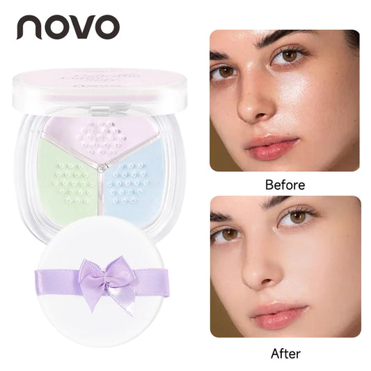 Three-Color Oil-Control Setting Powder, Loose Powder That Even Out The Skin Tone And Is Long-Lasting And Waterproof