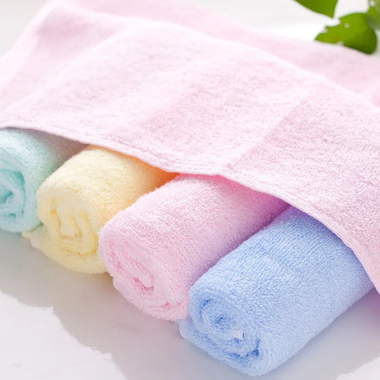 Manufacturers selling bamboo fiber thickening Small towel infant baby wipes  pure color hand towel  children wash face towel