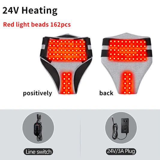 660Nm Red Light Heating Pad 162 Led Abdominal Massage Relieve Abdominal Pain Cold Uterus Menstrual Cramps Warm Care Support