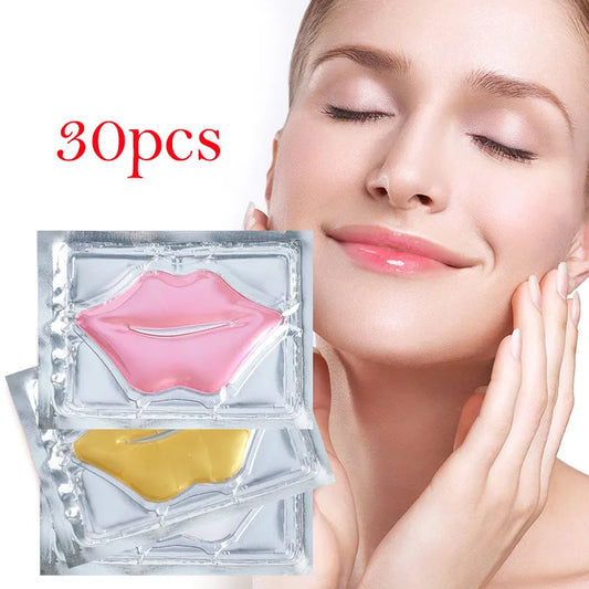 30pcs Crystal Collagen Lip Mask Moisturizing Lip Patches Beauty Lips Plumper Hydrating Beauty Lips Masks Skin Care Cosmetics