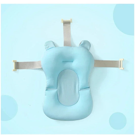 Portable Baby Bathtub Pad Ajustable Bath Tub Shower Cushion Newborn Support Seat Mat Foldable Baby Bath Seat Floating Water Pad
