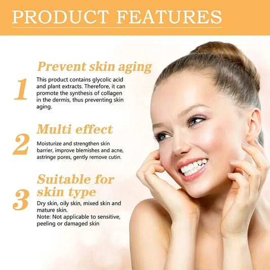 Glycolic Acid 7% Toning Solution To Remove Acne Moisturize Skin Rejuvenating Lotion Gentle Glycolic Acid Tone Exfoliating Toner