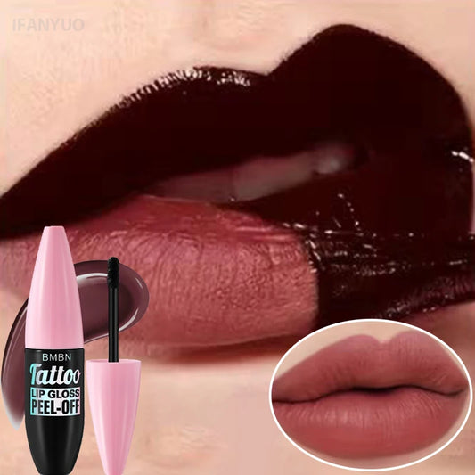 Liquid Peel-off Lip Gloss Waterproof Long-lasting Matte Pink Lipstick Non-stick Cup Makeup Moisturizing Lip Liner Tattoo Pigment