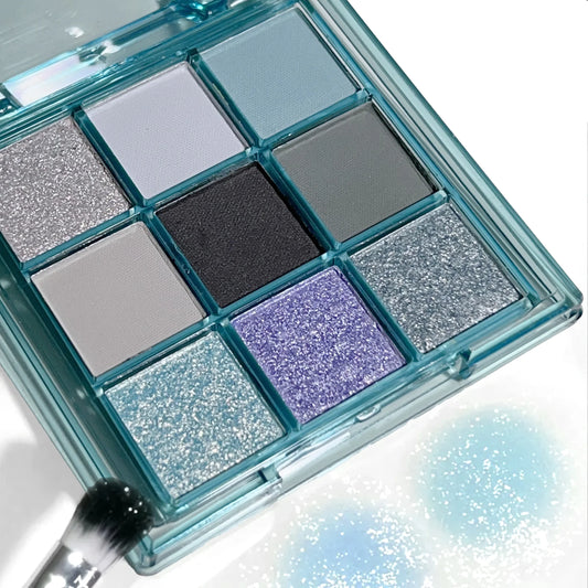 Nine-color eye shadow plate Jiugong grid pearl matte flash hazelnut cocoa eye shadow plate