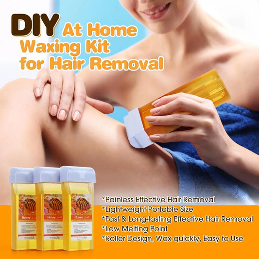 Roll on Wax Refill Painless Wax Roll On For Hair Removal Depilatory Wax Warmer Cartridge For Honey Wax  Bikini Body Hair Removal