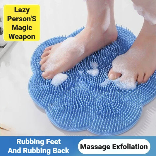 Non Slip Suction Cup Foot Scrub Mat For Bathroom Lazy Foot Washing Dead Skin Removal Back And Sole Massage Large Size Foot