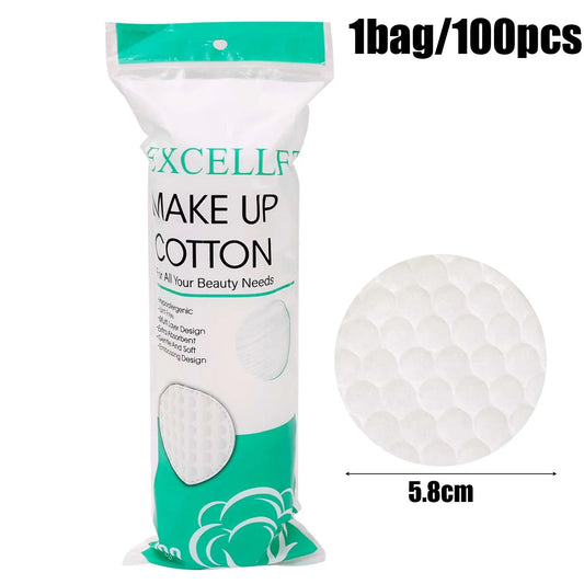 200pcs Cotton Pads Disposable Clean Cotton Face Nail Polish Remover Round Soft Face Cleansing Remover Cotton Pads Makeup Tools