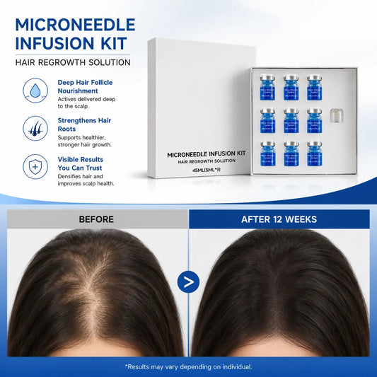 Microneedle Hair Regrowth Kit Solution Scalp Nourishing Serum For Hair Health Maintenance Needle Head Use Scalp Care Kit