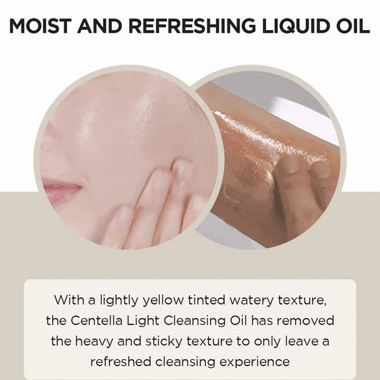 SKIN1004 Madagascar Centella Light Cleansing Oil,Lightweight Oil Texture,Non-Greasy,Korean Cosmetic,K-Beauty,Korean Makeup