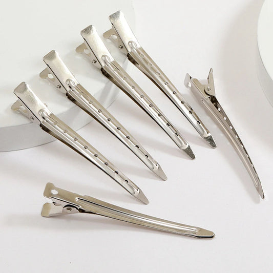 Hair Salon Hair Clips Metal Duckbill Crocodile Curling Hair Styling Clips Barber Shop Hair Positioning Clips Women Hair Clips