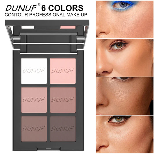 New Cream Highlighter Palette 6 Color Waterproof Face Makeup Long Lasting Blendable Non Greasy Cosmetics Contouring Professional