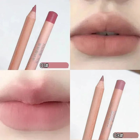 Waterproof Matte Lipliner Pencil Nude Pink Contour Tint Velvet Lipstick Long Lasting Non-stick Cup Moisturising Lip Liner Makeup