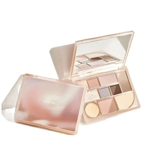 Judydoll 10 Colours Makeup Complexion Palette Eyeshadow Palette Blush Contour Highlighter Bronzer Matte Glitter Power With Brush