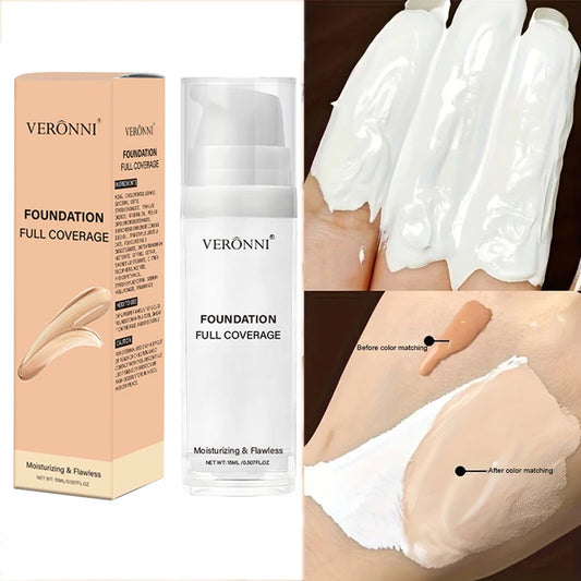Full Coverage Matte White Liquid Foundation - Concealer & Foundation,Waterproof&Long-Lasting Creamy Formula for Cosplay Skincare
