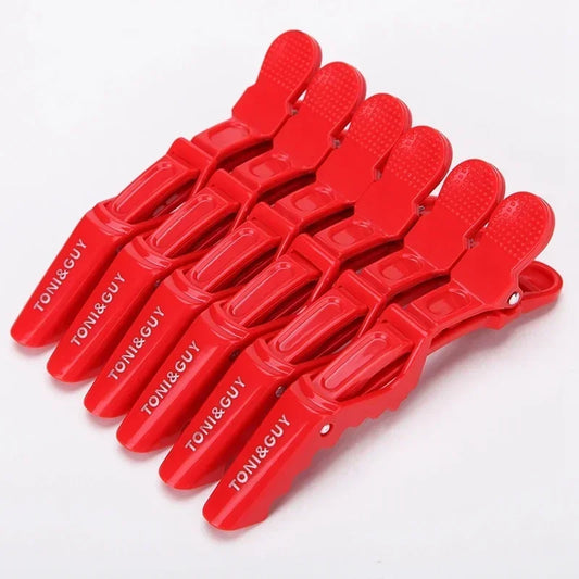 6pcs/lot Plastic Hairpin Hair Clips Hairdressing Clamps Claw Section Alligator Clips Barber For Salon Styling Hair Accessories