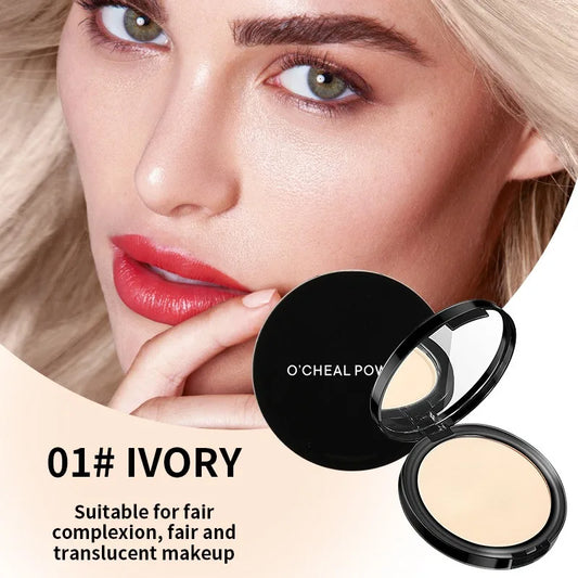 3 Colors Matte Concealer Pressed Powder Oil Control Smoothing Finishing Long-Lasting Natural Coverage Portable for Women Girl