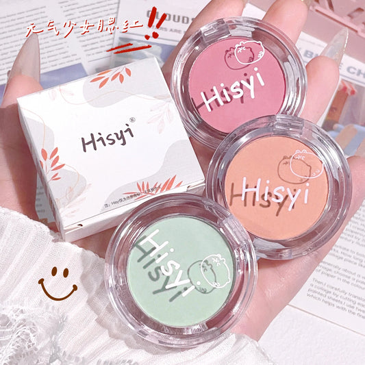HISYI slightly tipsy blush matte fine flash micro flash natural color makeup pure desire monochrome blush plate
