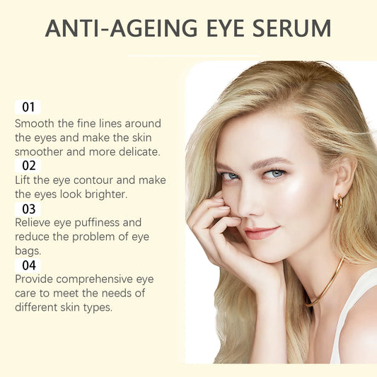 Firming Eye Serum Anti-Wrinkle Fine Lines Smooth Nourish Massage Enhance Elasticity Lightweight Moisturizing Eyes Area Skin Care