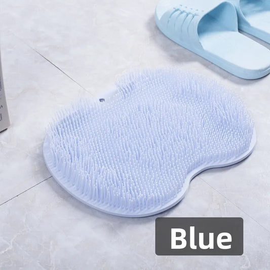 Foot Wash Brush Rub Back with Sucker Brush Bathroom Tool Foot Massage Pad Shower Massage Mat Exfoliating Bath Pad Bath Sponge