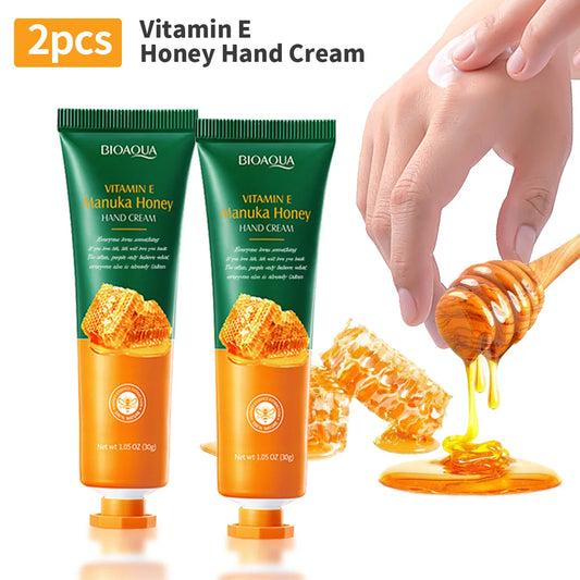 2pcs/Vitamin E Honey Hand Cream Moisturizing and Nourishing Portable Hand Cream for Dry and Moisturizing Skin in Autumn Winter