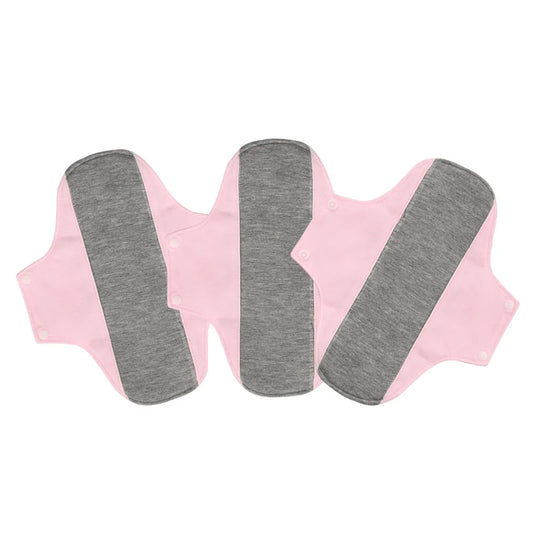 3Pcs Washable Graphene Menstrual Cloth Pads Set 19G 20*23Cm Reusable Soft Panty Liner Sanitary Pad Women Period Panties Pad