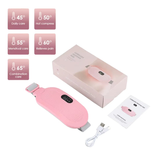 Heating Pad for Menstrual Cramps Vibration Electric Massager Abdominal Period Warm Palace Belt Uterine Warming for Women
