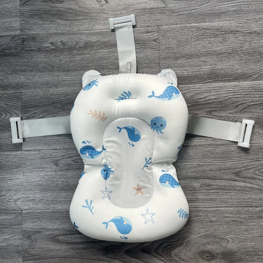 Baby Shower Lying Down Stand Newborn Baby Bath Net Bathtub Sponge Suspended Bath Pad Universal Mesh Bag Does Not Include Basin