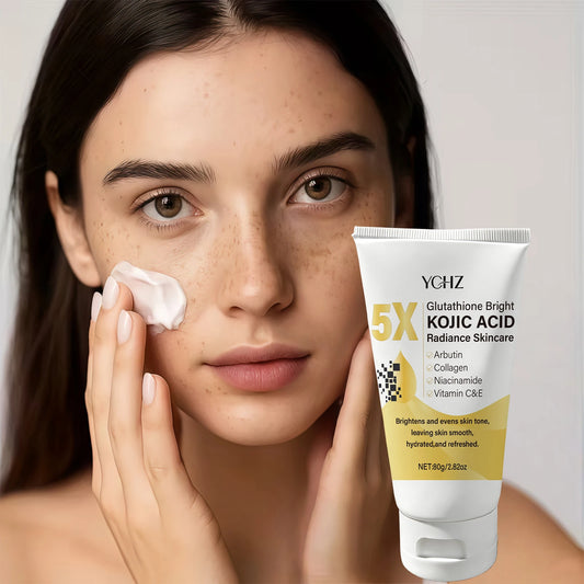 Kojic Acid Glutathione Face Cream, Evens Out Skin Tone, Eliminates Dark Spots and Dullness - Non-Greasy, Suitable for Both Men and Women - Whitening and Moisturizing Cream, for Day and Night Use