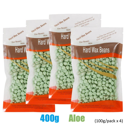 400g/100g/50gPainless Hot Film For Body Hairs Removal Beans Hard Waxing Wax Beans Waxing Machine Bikini Face Legs Hair