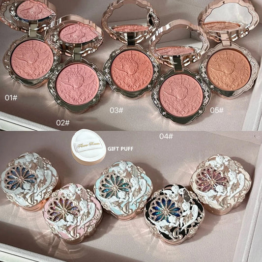 Flower Knows Little Angel Collection Cream Blush For Cheeks Natural Color,Hydrating Matte&Powder Finish,Vegan & Cruelty-Free