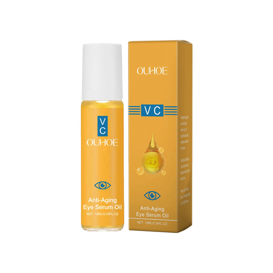 Anti Aging Eye Essence Oil Firming Brightening Reduce Wrinkle Fade Fine Lines Remove Puffiness Hydrating Smooth VC Eye Serum Oil