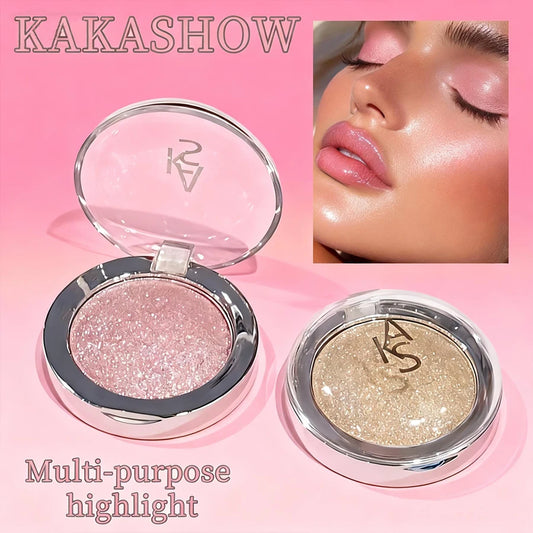 Kakashow Shimmer Cream Highlighter Delicate Glitter Long Lasting Brighten Eyes Face Valentine Gifts