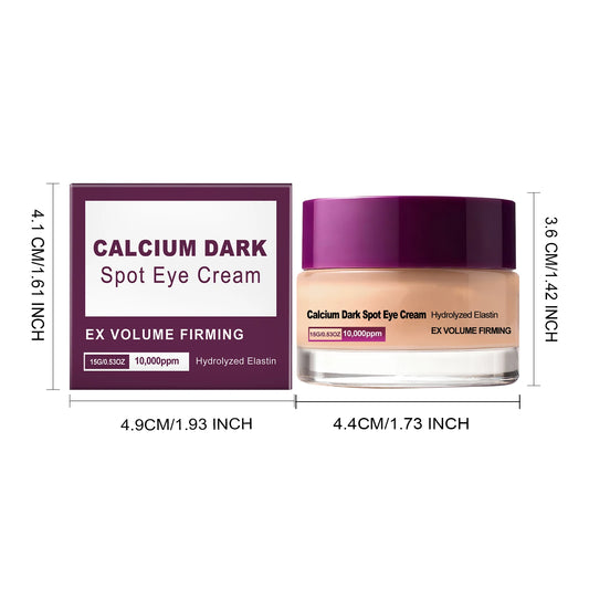 Calcium Dark Spot Eye Cream Collagen Boosting Wrinkle Smoothing Anti-Aging Firming Eye Cream for Wrinkles Puffiness Hydrating