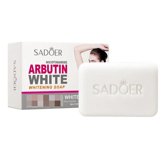 SADOER Niacinamide Arbutin Facial Soap Moisturizing Brightening Deep Cleansing Body Face Wash Foam Facial Cleanser Handmade Soap