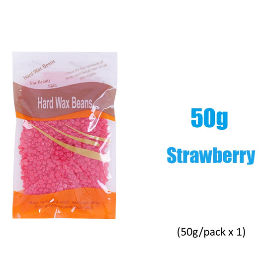 50g Hot Wax Hair Removal Depilatory Waxing Wax Beads for Wax Heater Painless for Body Hairs Removal Beans