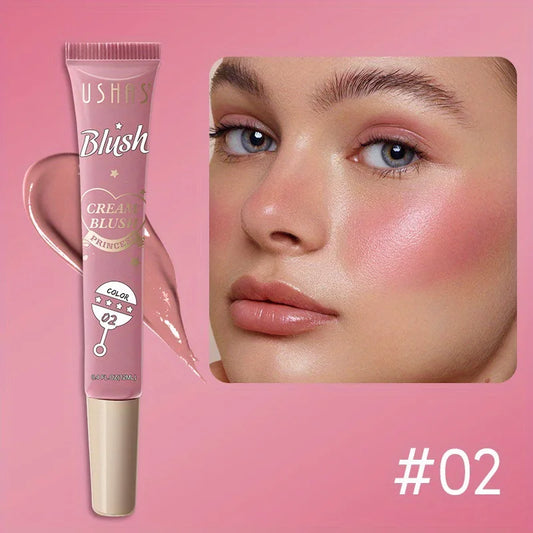 Korean Natural Liquid Blush Long Lasting Watery Texture Multi Purpose Cream Rouge For Eyes Cheeks Lips Makeup