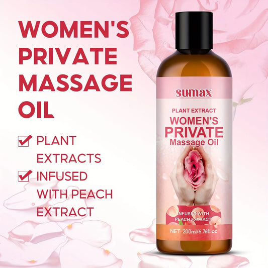 Private Massage Oil for Women,Peach Scent,Long-Lasting Fragrance, Deep Moisturization,Gentle Formula,Suitable for All Skin Types
