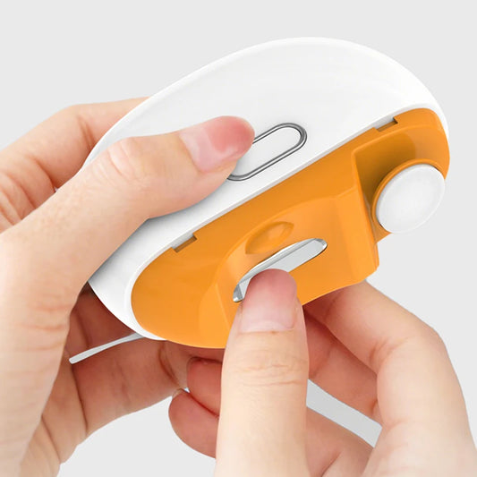 2-in-1 Automatic Electric Nail Trimmer Polisher with LED Light Safe Baby Nail Care Accessories for Babies Adults Manicure Tools