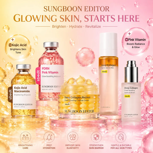 Sungboon Editor Kojic Acid Niacinamide Ampoule PDRN Pink Vitamin Ampoule Collagen Retinol Cream Serum Mist Brightening Hydrating