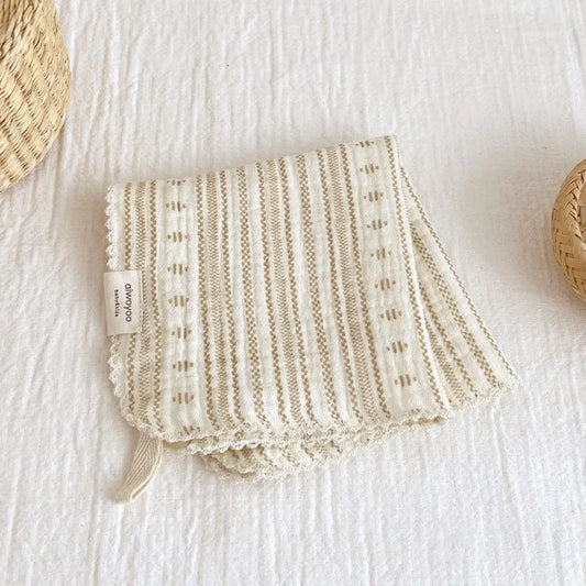 Korean Baby Wiping Face Towel Pure Cotton Floral Yarn Square Saliva Towels Infant Soft Handkerchief Newborn Kids Hand Washcloth