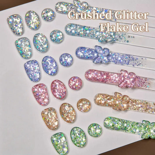 XEIJAYI 1PC 15ML Glitter Silver Color Nail Gel Polish Semi-Permanent Varnish Soak Off Nail Art UV LED Gel Manicure